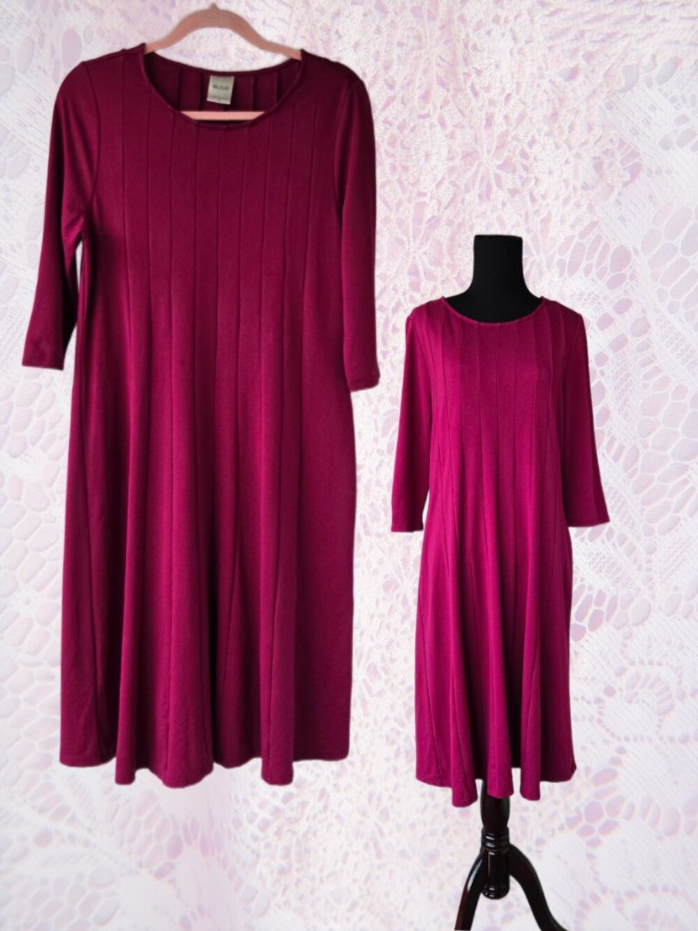 BLAIR Long Sleeve Relaxed Dress Flared Office Business Minimalist Classic